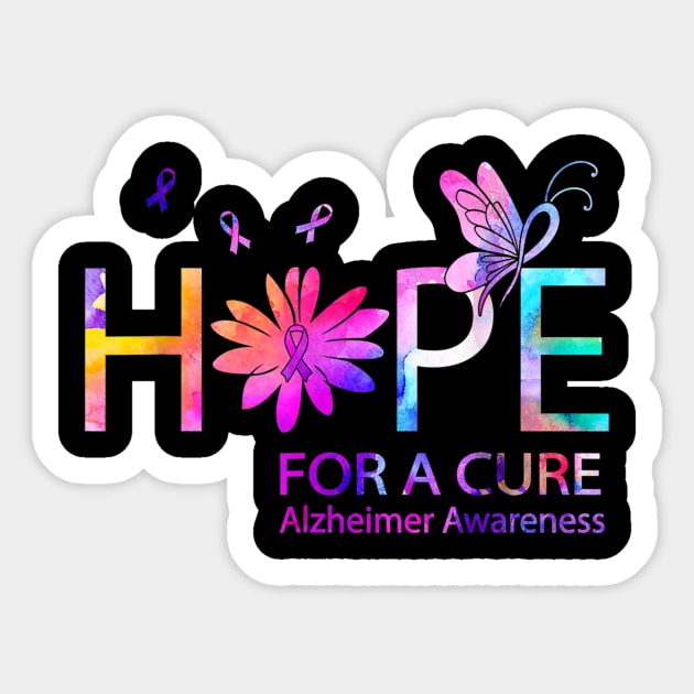 Hope For A Cure Alzheimer Awareness Sticker by jordanfaulkner02
